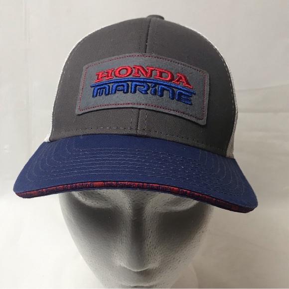 Honda Other - Honda Marine Blue Gray White Mesh Adjustable Hat